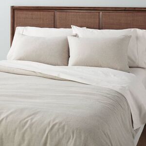 Hearth & Hand Neutral Linen-Look Duvet Cover and Pillow Shams - Cream